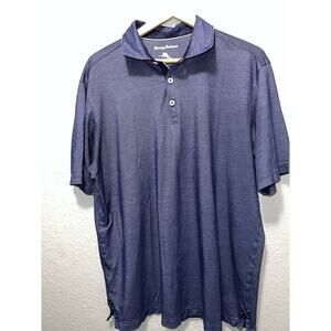 Tommy Bahama Polo Shirt Men’s Large Blue Casual Golf Lightweight Short Sleeve